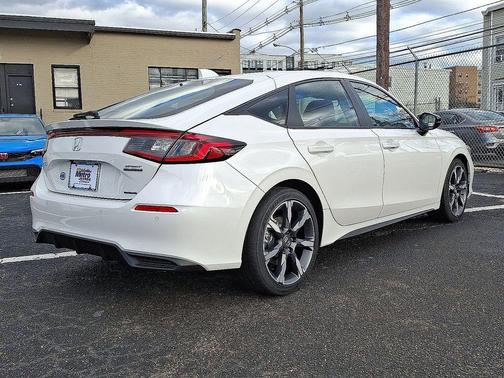 Platinum White Pearl 2026 Honda Civic Hybrid Sport Touring