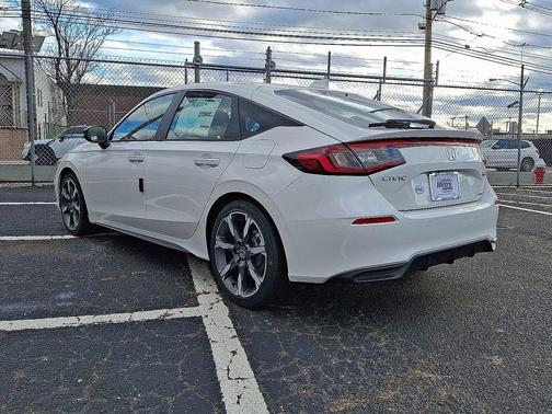 Platinum White Pearl 2026 Honda Civic Hybrid Sport Touring