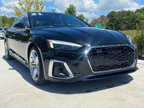 Mythos Black Metallic 2021 Audi A5 Sportback 45 S line Prestige