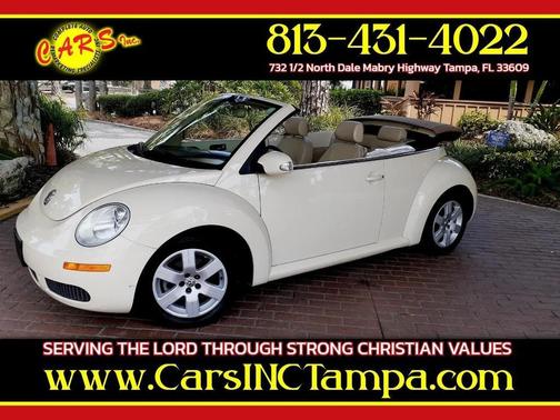 Creme With Factory Camel Tan Top 2007 Volkswagen New Beetle 2.5