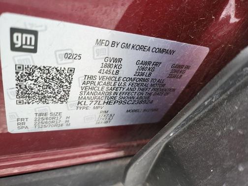 Red Metallic 2025 Chevrolet Trax LT