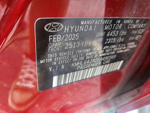 Ultimate red 2025 Hyundai SONATA SEL
