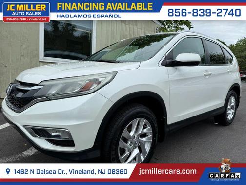 White 2015 Honda CR-V EX-L