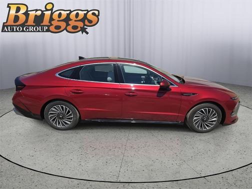 Red 2025 Hyundai SONATA Hybrid Limited