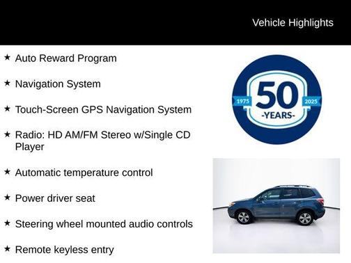 Marine Blue Pearl 2014 Subaru Forester 2.5i Limited