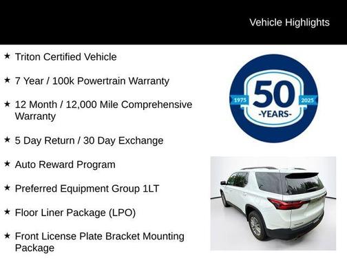 Summit White 2023 Chevrolet Traverse LT Cloth