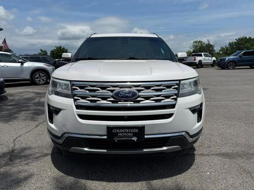 White Platinum Metallic Tri-Coat 2018 Ford Explorer Limited