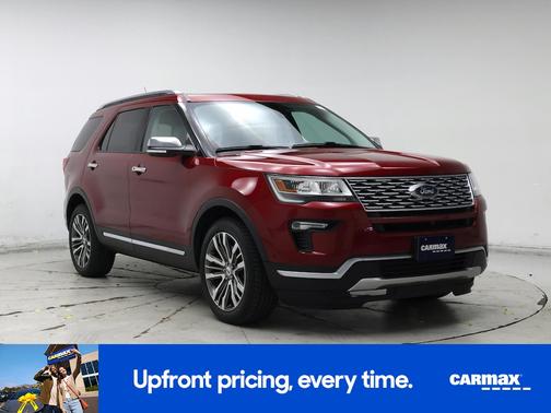 Red 2018 Ford Explorer Platinum