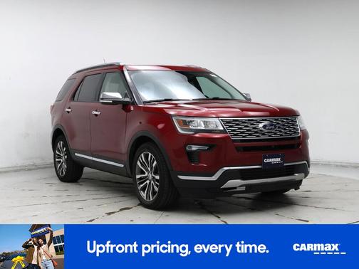 Red 2018 Ford Explorer Platinum