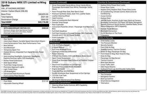 Heritage Blue 2018 Subaru WRX STI Limited