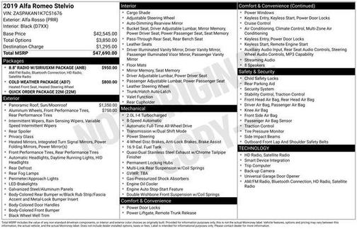 2019 Alfa Romeo Stelvio Base