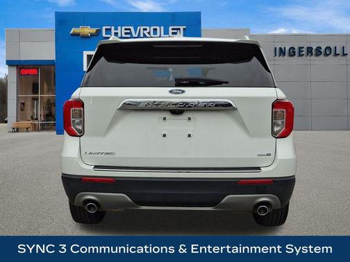 Star White Metallic Tri-Coat 2020 Ford Explorer Limited