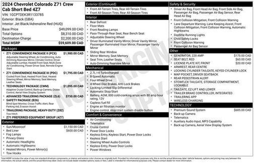 Black 2024 Chevrolet Colorado Z71