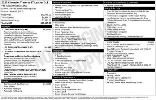 Mosaic Black Metallic 2023 Chevrolet Traverse LT Leather
