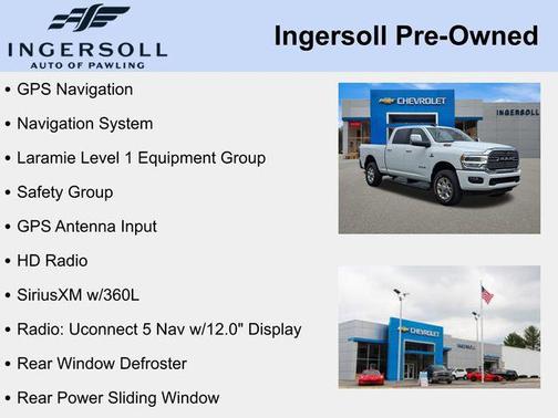 Bright White Clearcoat 2024 RAM 2500 Laramie Crew Cab 4x4 6'4' Box