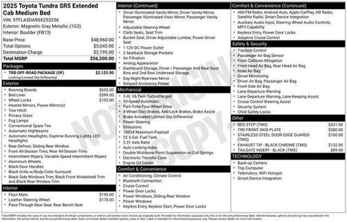 Magnetic Gray Metallic 2025 Toyota Tundra SR5