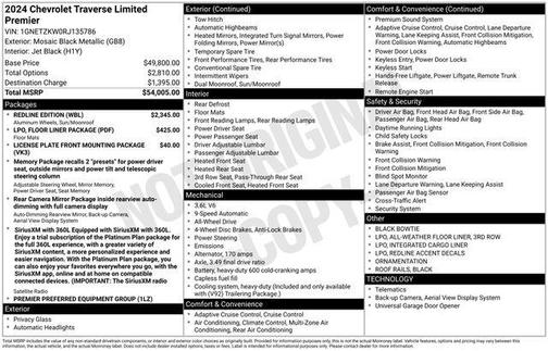 Mosaic Black Metallic 2024 Chevrolet Traverse Premier