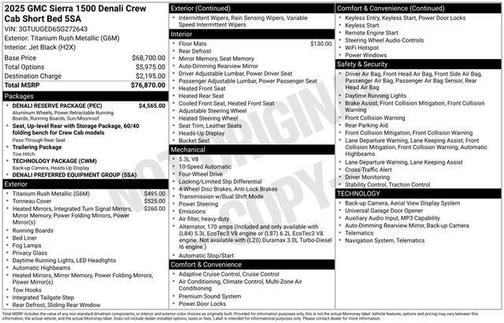 Titanium Rush Metallic 2025 GMC Sierra 1500 Denali