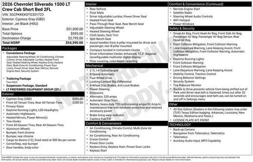 Cypress Gray 2026 Chevrolet Silverado 1500 LT