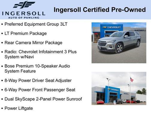 Sterling Gray Metallic 2023 Chevrolet Traverse LT Leather