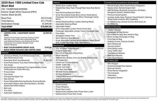 2020 RAM 1500 Limited