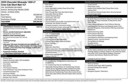 Sterling Gray Metallic 2025 Chevrolet Silverado 1500 LT