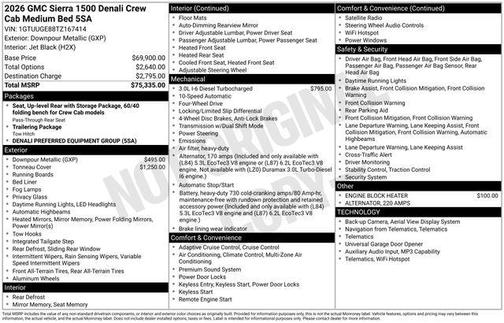 Downpour Metallic 2026 GMC Sierra 1500 Denali