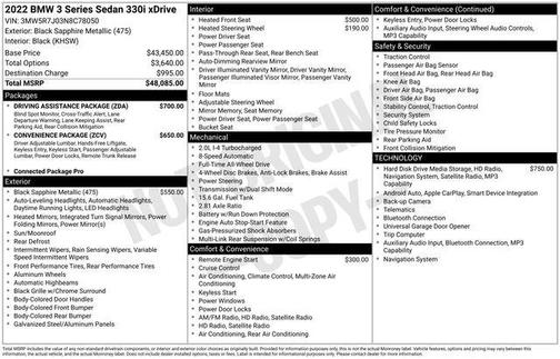 Black Sapphire Metallic 2022 BMW 330 xDrive