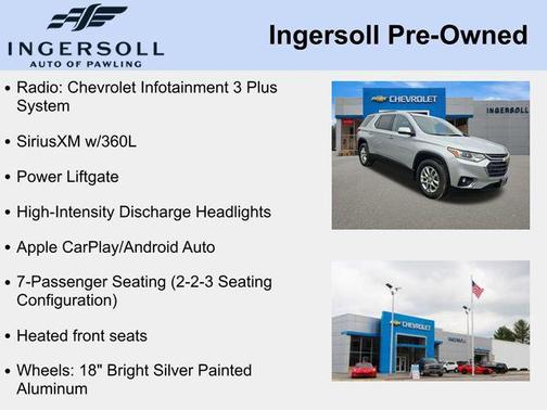 Silver Ice Metallic 2021 Chevrolet Traverse LT Cloth