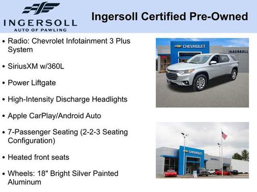 Silver Ice Metallic 2021 Chevrolet Traverse LT Cloth