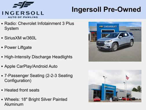 Silver Ice Metallic 2021 Chevrolet Traverse LT Cloth