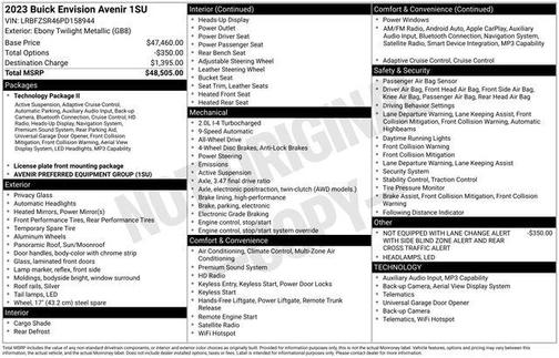 Ebony Twilight Metallic 2023 Buick Envision Avenir AWD