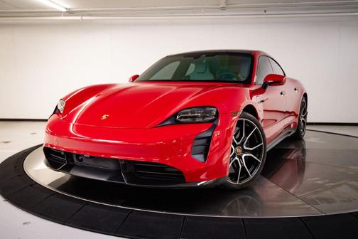 Carmine Red 2022 Porsche Taycan Turbo S