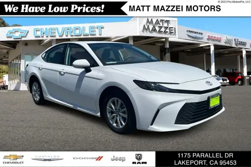 White 2025 Toyota Camry LE