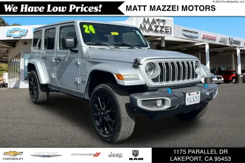 Silver 2024 Jeep Wrangler Sahara 4xe