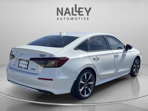 Platinum White Pearl 2026 Honda Civic Hybrid Sport Touring