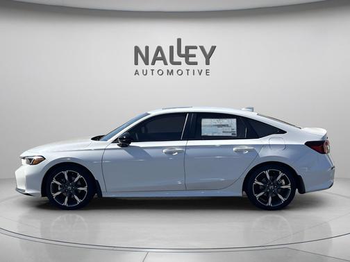 Platinum White Pearl 2026 Honda Civic Hybrid Sport Touring