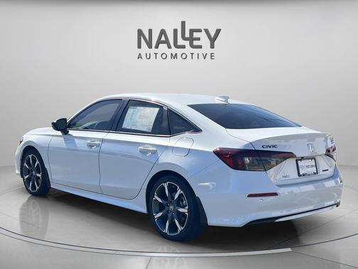 Platinum White Pearl 2026 Honda Civic Hybrid Sport Touring