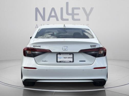 Platinum White Pearl 2026 Honda Civic Hybrid Sport Touring