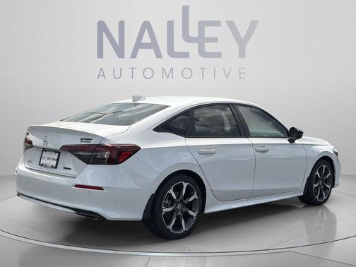 Platinum White Pearl 2026 Honda Civic Hybrid Sport Touring