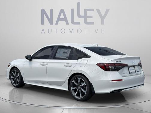 Platinum White Pearl 2026 Honda Civic Hybrid Sport Touring