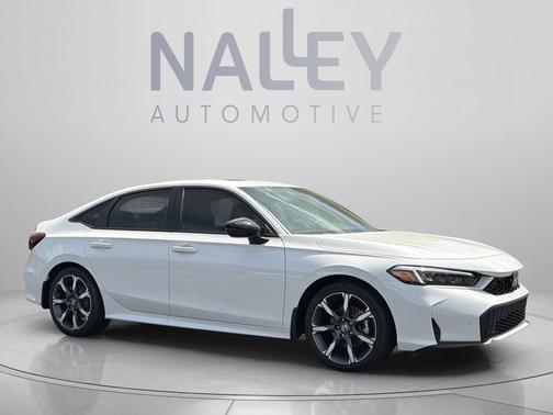 Platinum White Pearl 2026 Honda Civic Hybrid Sport Touring