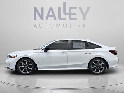 Platinum White Pearl 2026 Honda Civic Hybrid Sport Touring