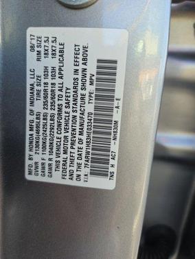 Lunar Silver Metallic 2017 Honda CR-V EX-L