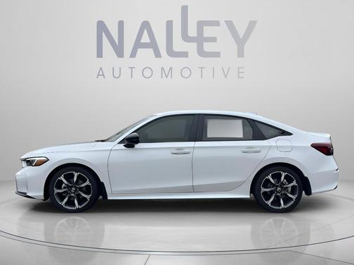 Platinum White Pearl 2026 Honda Civic Hybrid Sport Touring