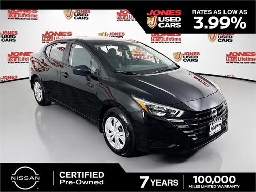 Super Black 2025 Nissan Versa 1.6 S