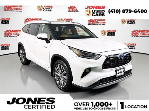 Blizzard Pearl 2021 Toyota Highlander Hybrid Platinum