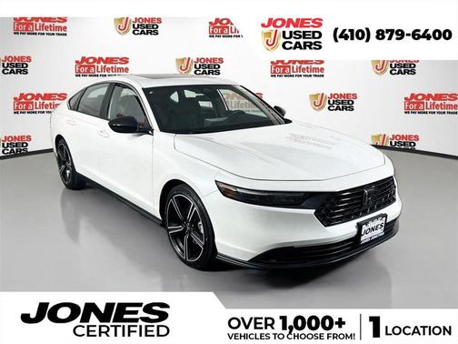 Platinum White Pearl 2025 Honda Accord Hybrid Sport