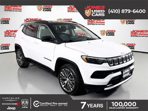 Bright White Clearcoat 2022 Jeep Compass Limited