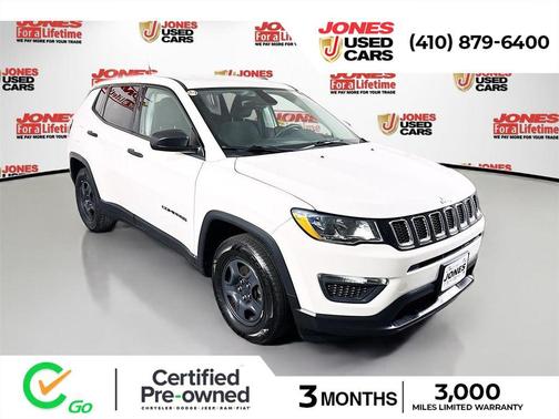 White Clearcoat 2018 Jeep Compass Sport